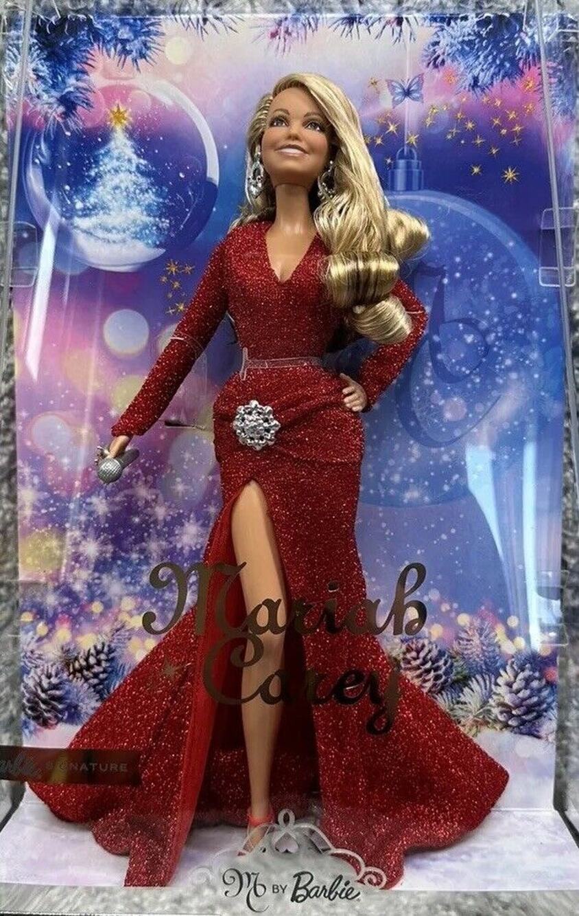Barbie Mariah Carey Holiday Signature Christmas 2023 Doll Red Dress